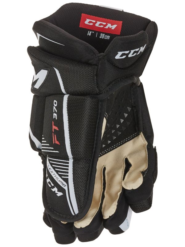 Краги CCM JETSPEED FT370 JR подростковые BLACK/WHITE