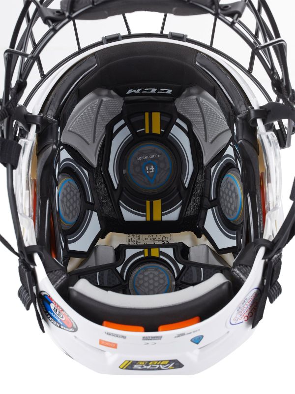 Шолом CCM TACKS 910 з решіткою WHITE