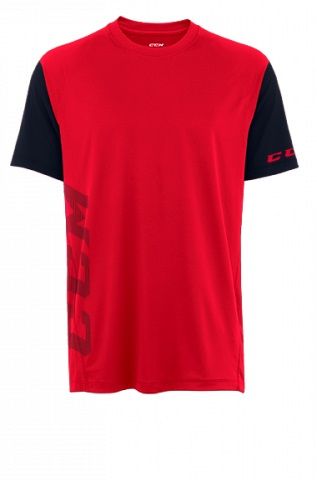 Футболка CCM Tech Tee Red/Black SR доросла